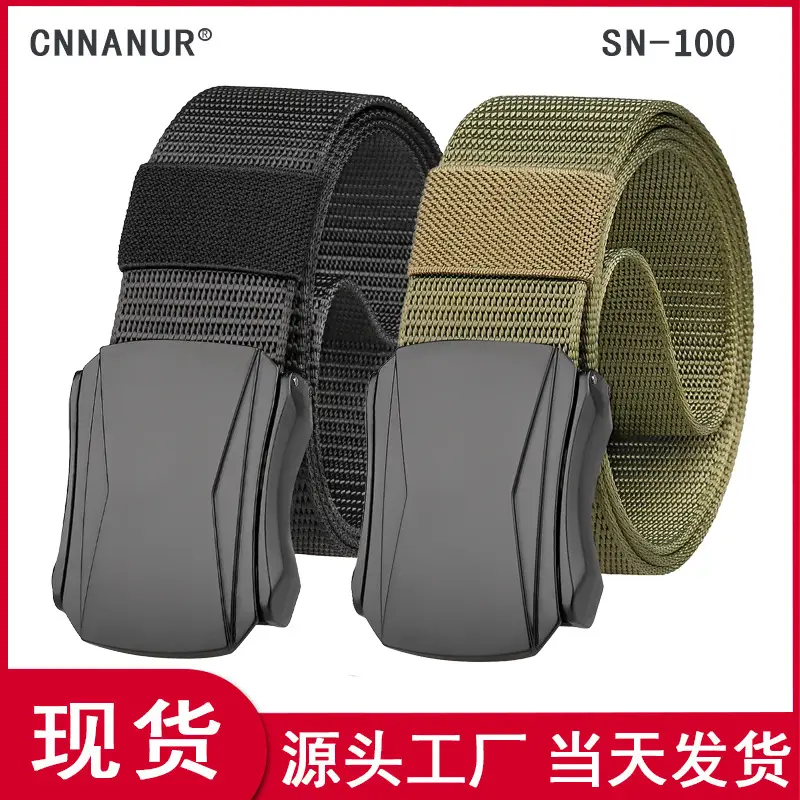 Zinc Alloy Belt Automatic Buckle Wear Resistant Durable Men's Cloth Belt - Image 7