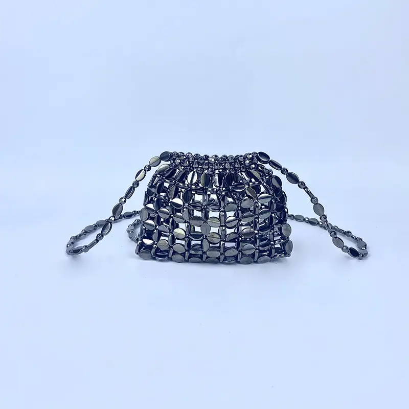 Shiny Sequin Handbag with Chain Strap — feature 10