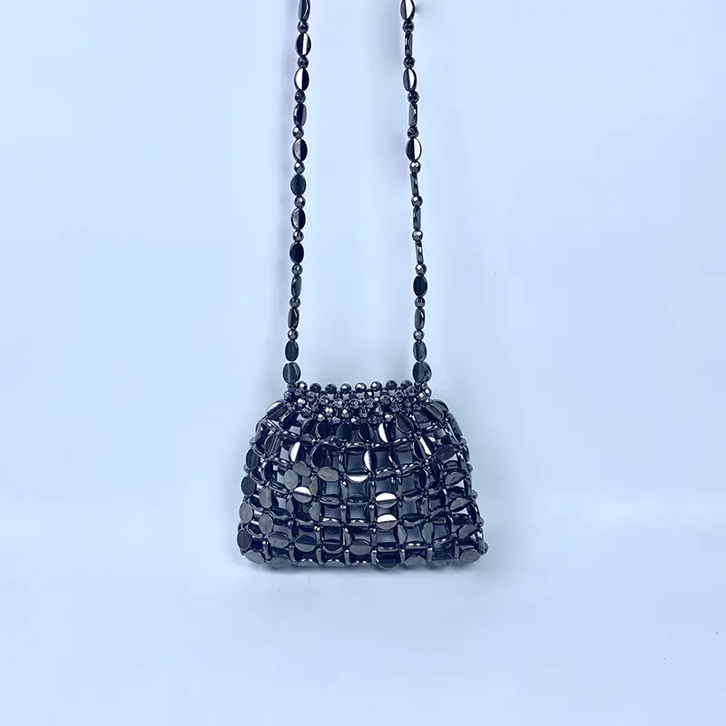 Shiny Sequin Handbag with Chain Strap — feature 12