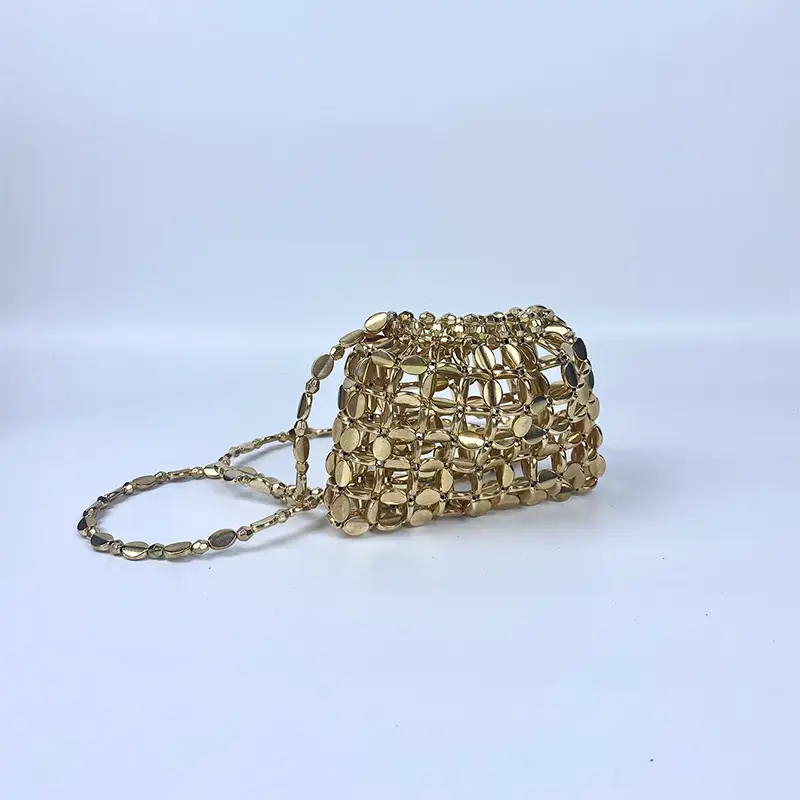 Shiny Sequin Handbag with Chain Strap — feature 14