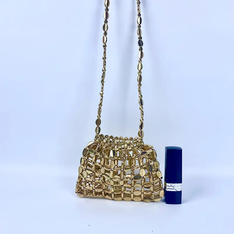 Shiny Sequin Handbag with Chain Strap — feature 16
