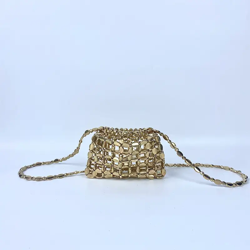 Shiny Sequin Handbag with Chain Strap — feature 17