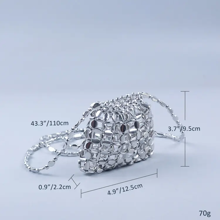 Shiny Sequin Handbag with Chain Strap — feature 2