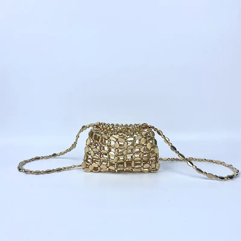 Shiny Sequin Handbag with Chain Strap — feature 21