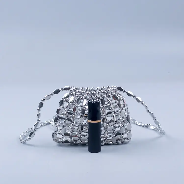 Shiny Sequin Handbag with Chain Strap — feature 23