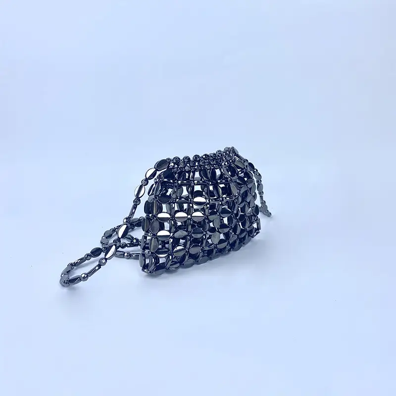 Shiny Sequin Handbag with Chain Strap — feature 4