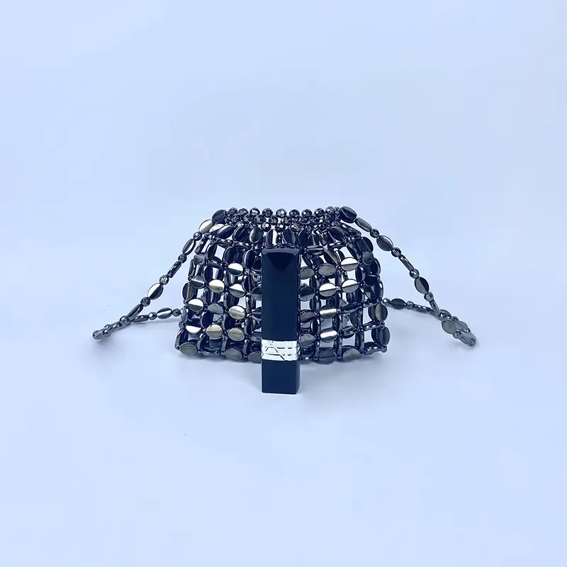 Shiny Sequin Handbag with Chain Strap — feature 6