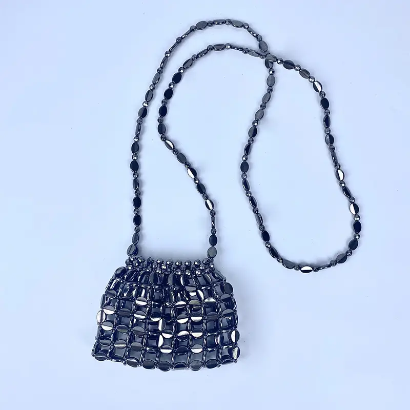 Shiny Sequin Handbag with Chain Strap — feature 9