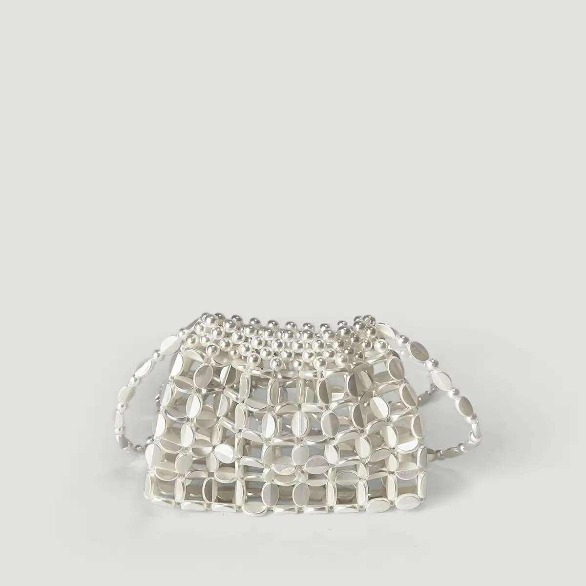 Shiny Sequin Handbag with Chain Strap