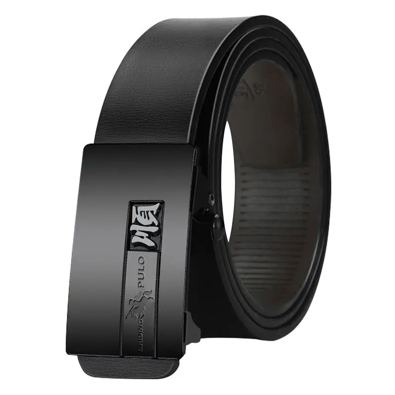 Paul New Men Black Leather Belt with Automatic Buckle - Image 7