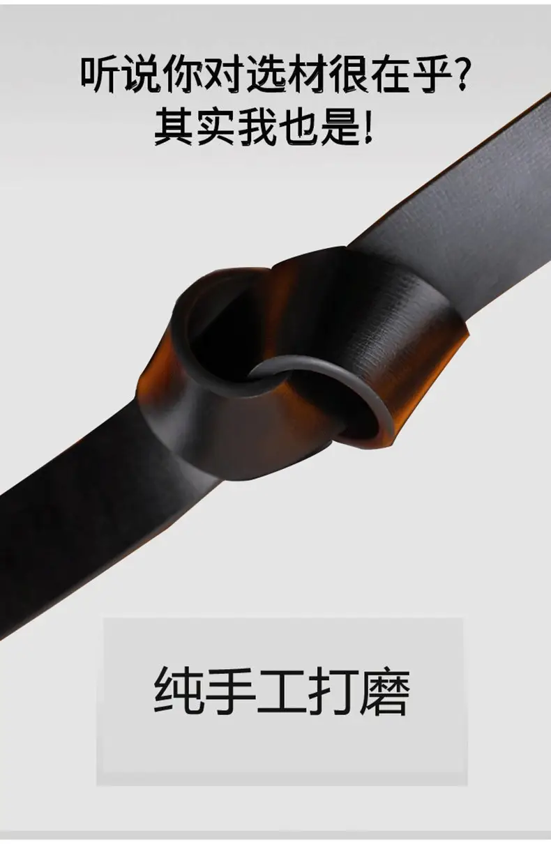 Paul New Men Black Leather Belt with Automatic Buckle — feature 12