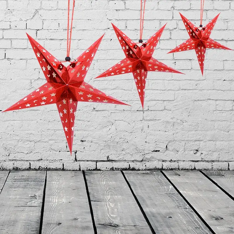 Cross-Border Holiday Party Decor Pendants 5-Pointed Star - Image 4