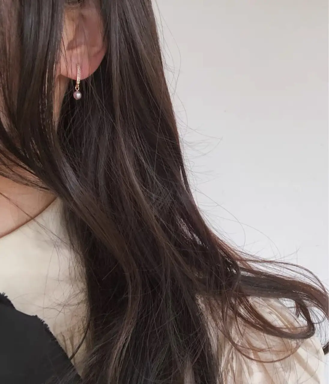 Pearl Super Mini Earrings Silver Needle All Match — feature 4