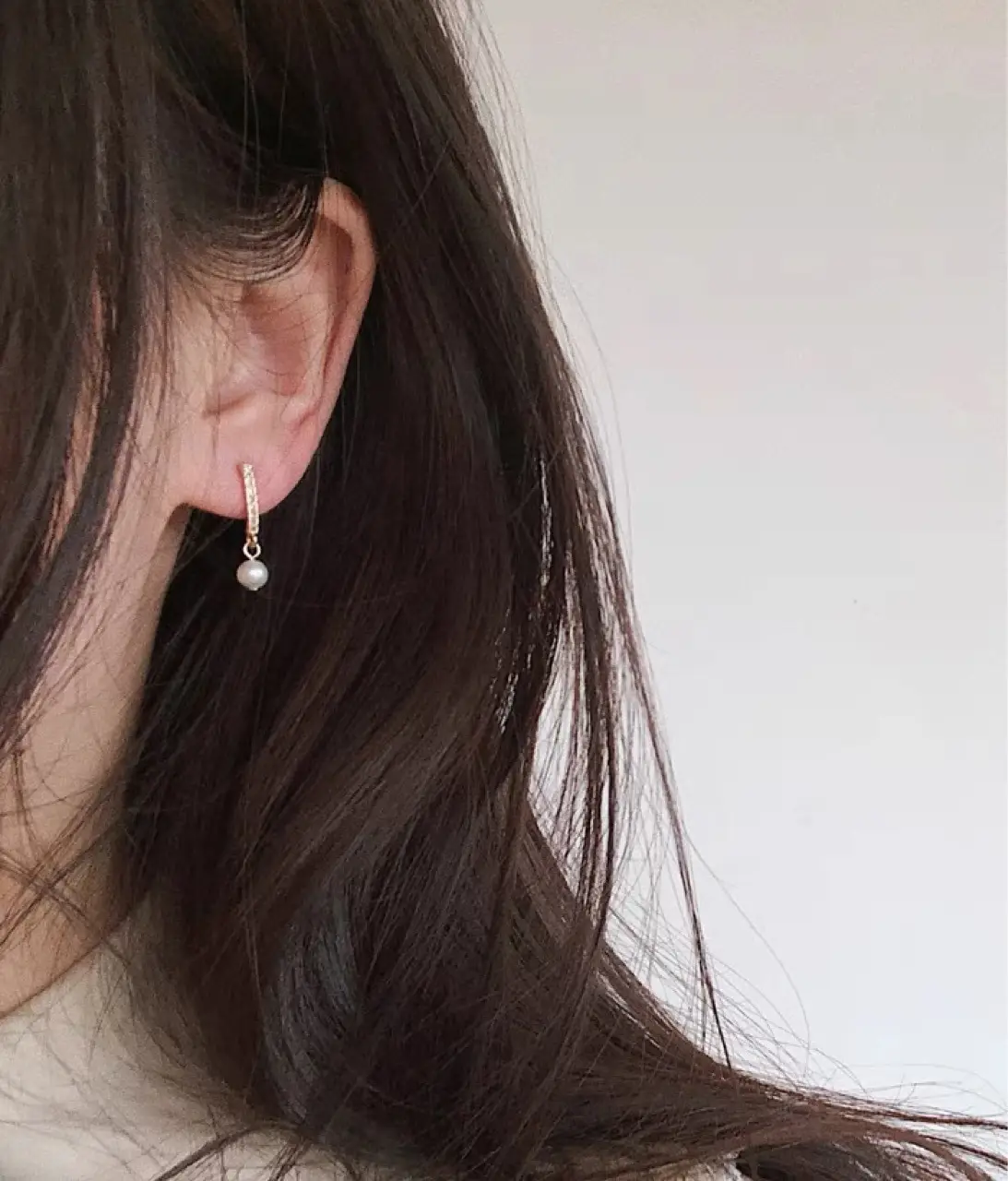 Pearl Super Mini Earrings Silver Needle All Match — feature 5