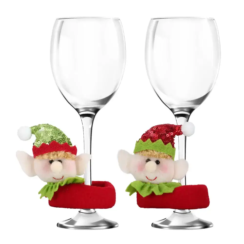 Velvet Elf Couple Christmas Decorations Set of 4 — feature 7