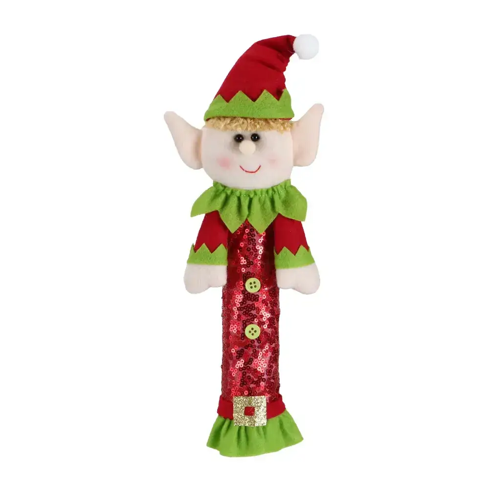 Velvet Elf Couple Christmas Decorations Set of 4