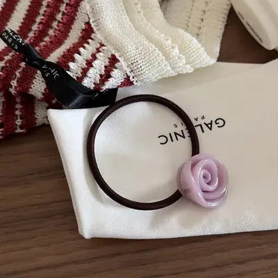 Rose Acetate Hair Bands for Women 2023 New French Retro Design - Image 8