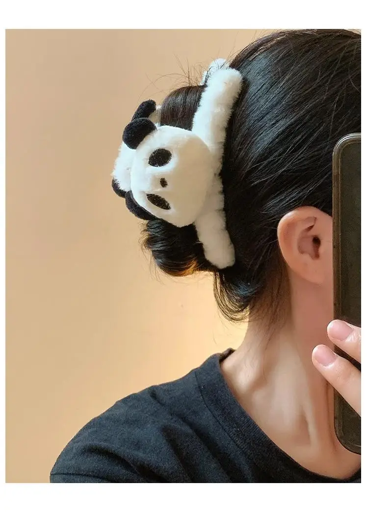 Cute Panda Hair Clip for Girls Autumn Winter — feature 3