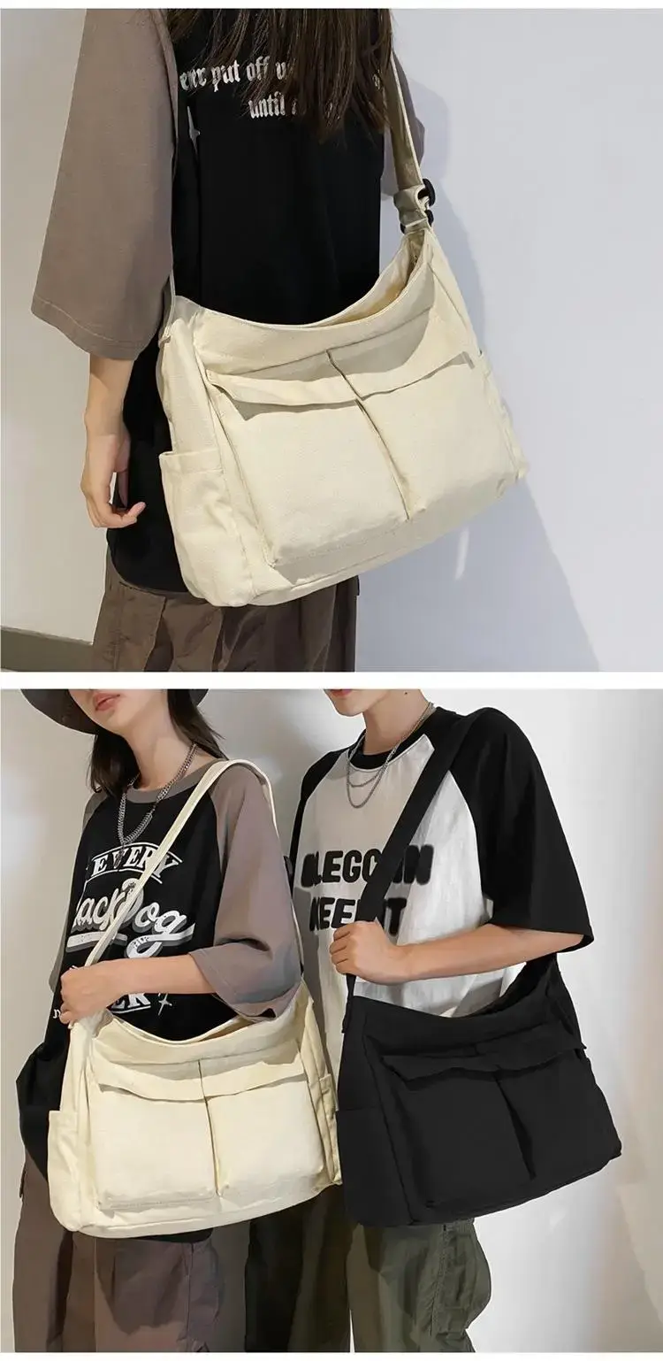 Green Multi-Pocket Shoulder Bag for Students — feature 6