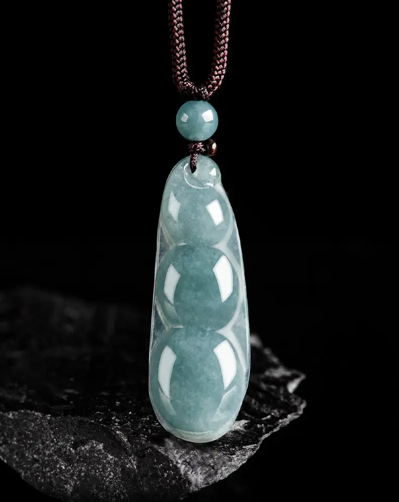 Natural Jade Blue Water Pendant for Men Women — feature 2