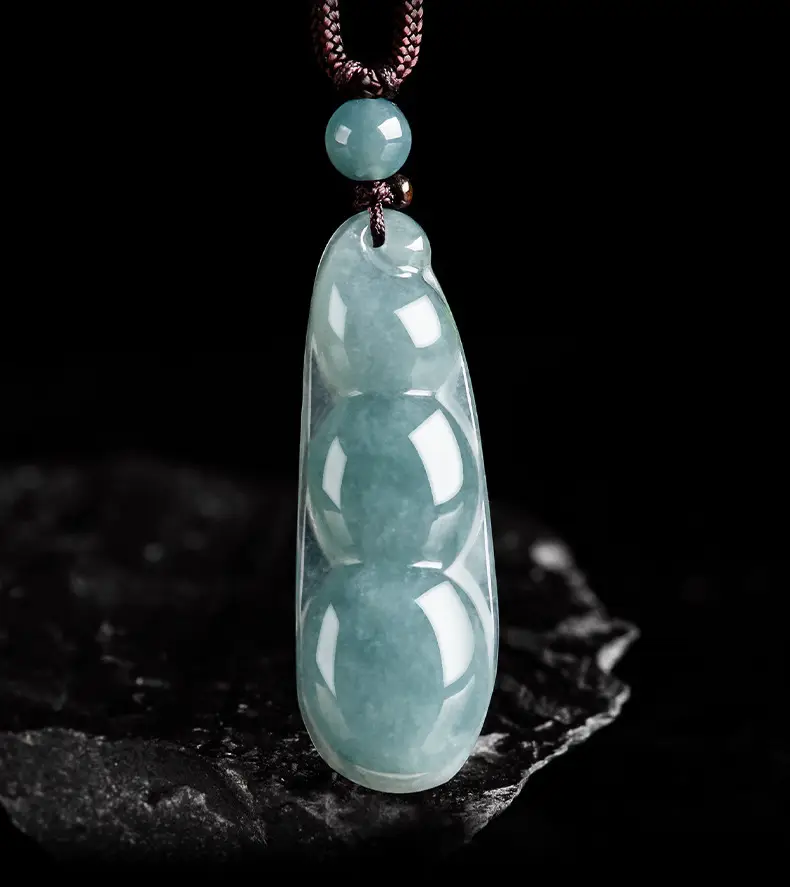 Natural Jade Blue Water Pendant for Men Women — feature 4