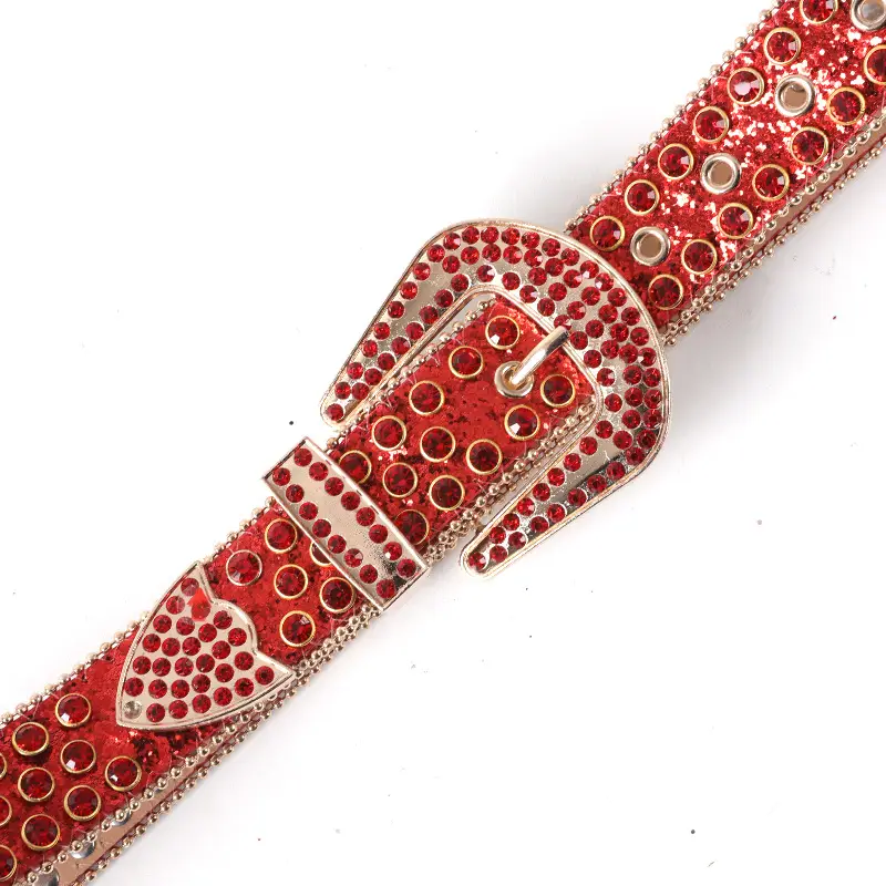 Rhinestone Full Diamond Belt for Men Women - Image 39