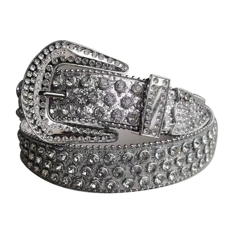 Rhinestone Full Diamond Belt for Men Women - Image 20