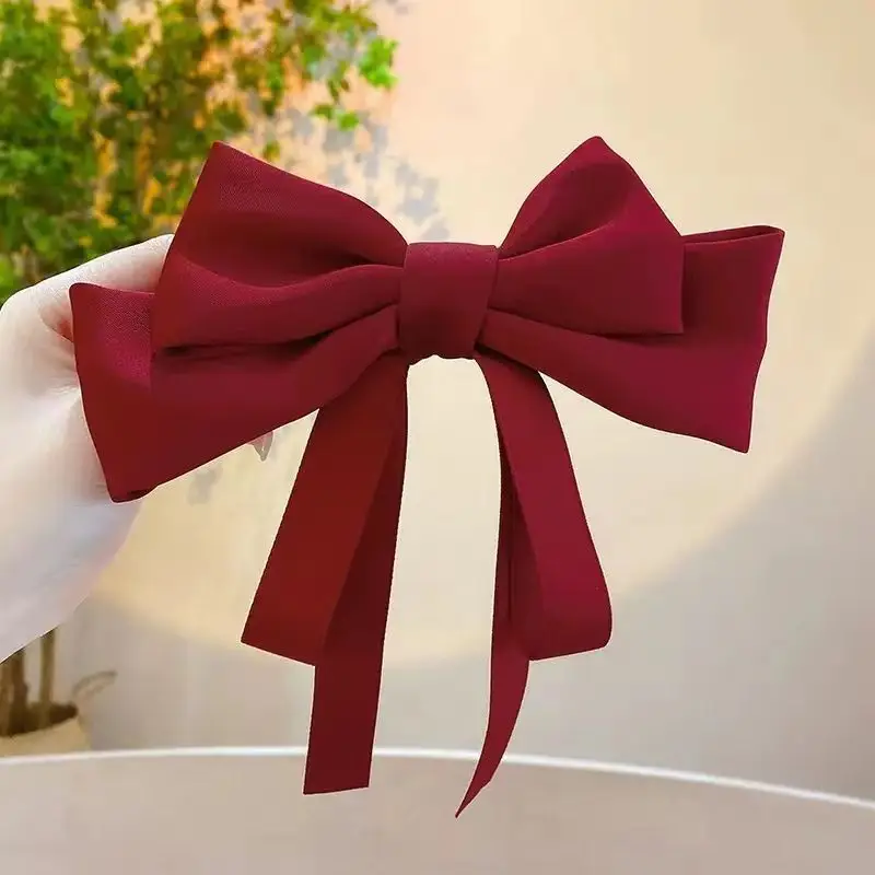 Red & White Bow Hairpin for Women — feature 16