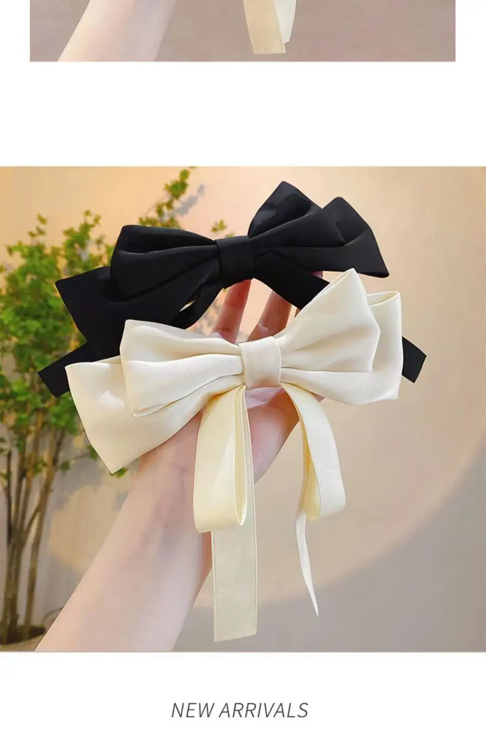 Red & White Bow Hairpin for Women — feature 7
