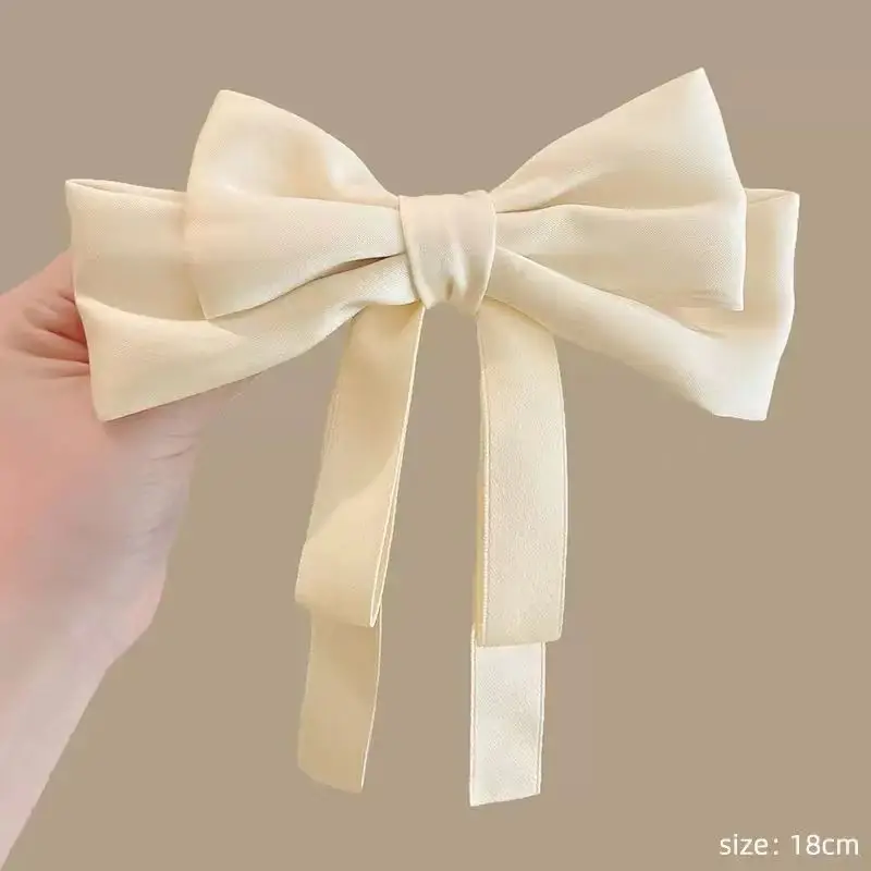 Red & White Bow Hairpin for Women - Image 3