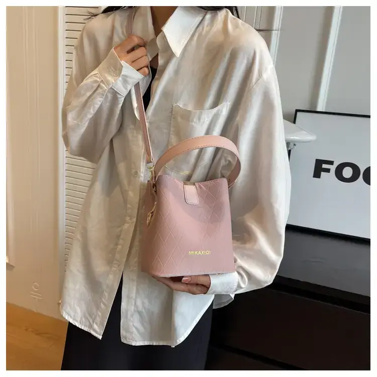 Pink Quilted Women's Bucket Handbag 2023 — feature 11