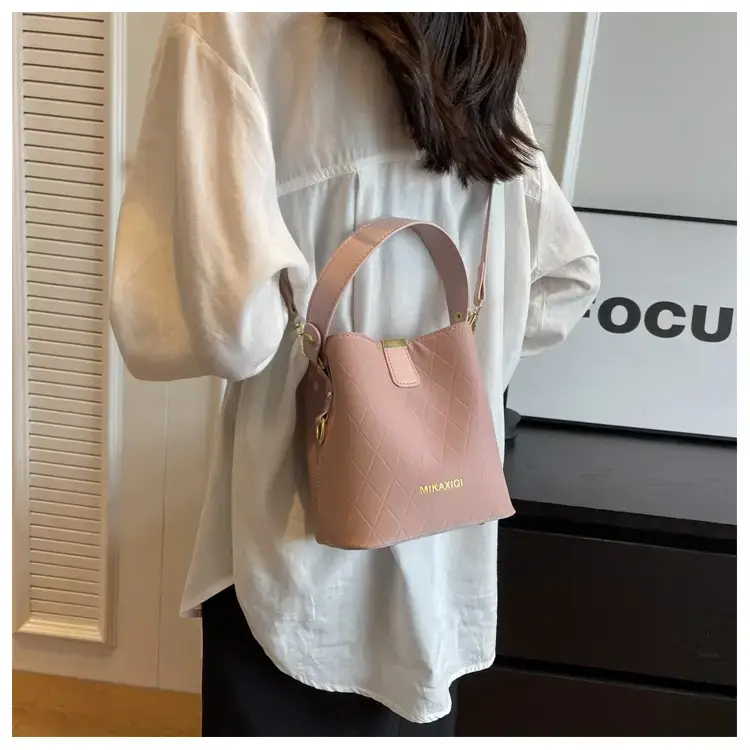 Pink Quilted Women's Bucket Handbag 2023 — feature 13