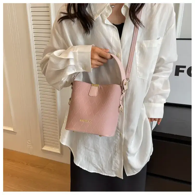 Pink Quilted Women's Bucket Handbag 2023 — feature 33