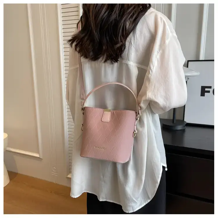 Pink Quilted Women's Bucket Handbag 2023 — feature 34