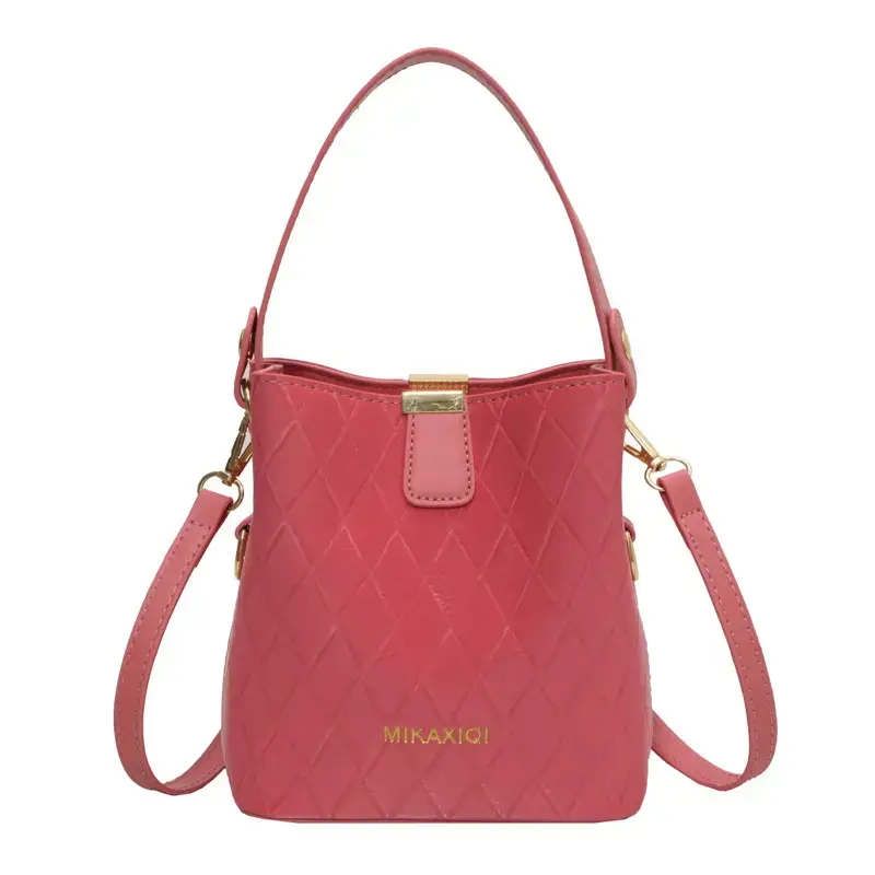Pink Quilted Women's Bucket Handbag 2023 - Image 2