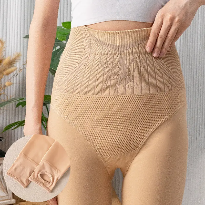 Nude Fleece Leggings for Women Winter Warmth - Image 4