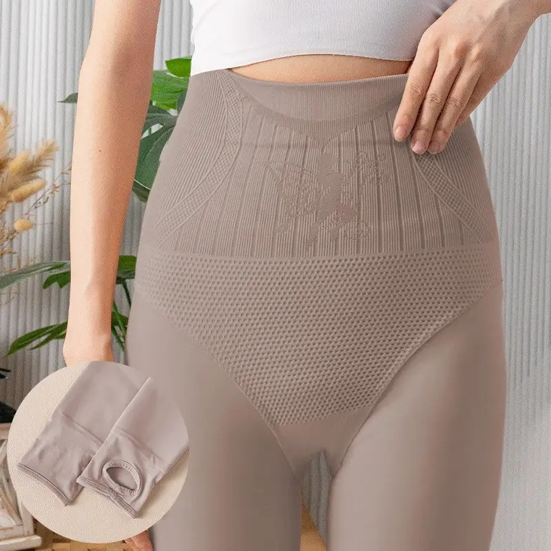 Nude Fleece Leggings for Women Winter Warmth - Image 5