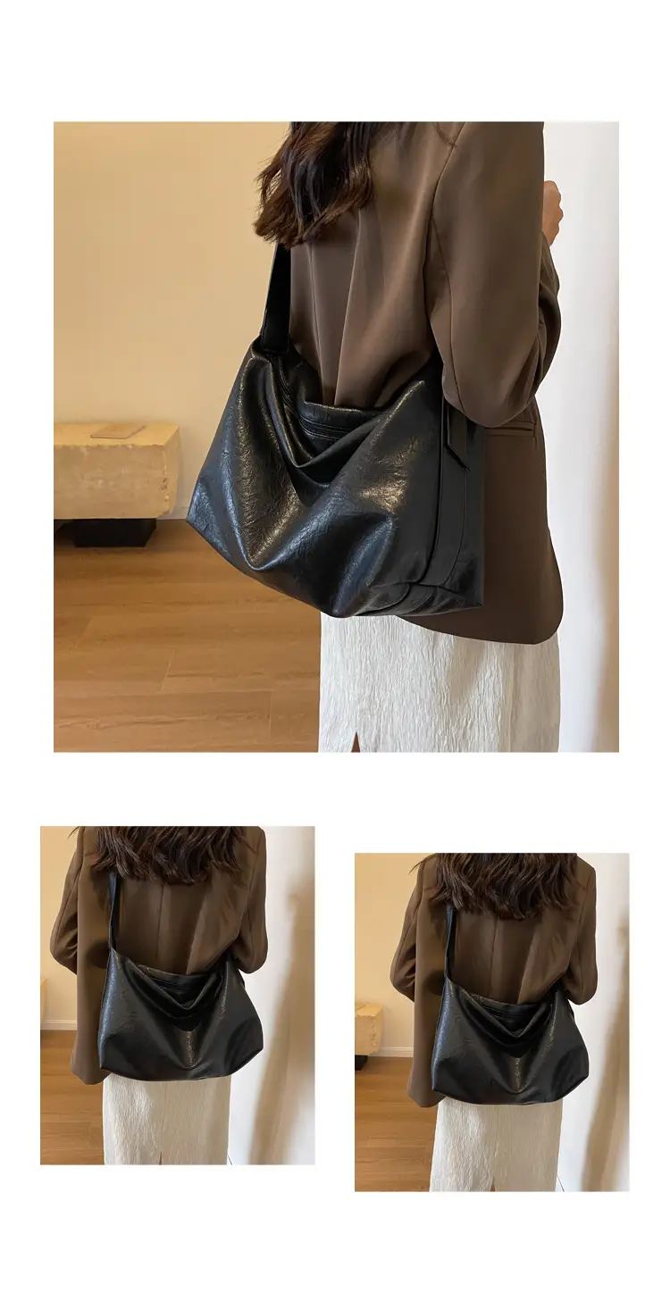 Women Large Capacity Brown Leather Shoulder Messenger Bag — feature 20