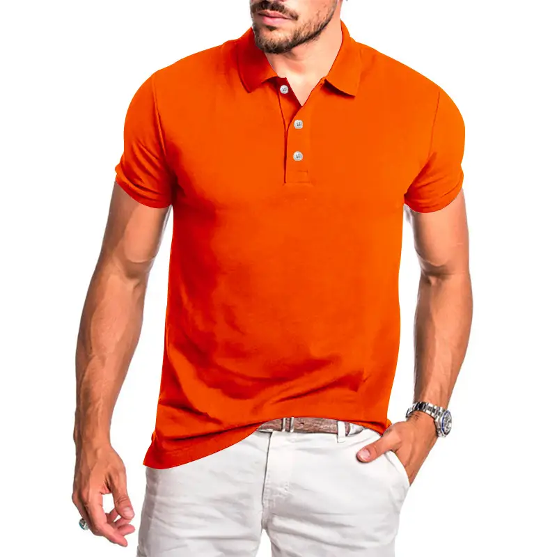 Men's White Polo Shirt Short Sleeve Summer Wear - Image 12