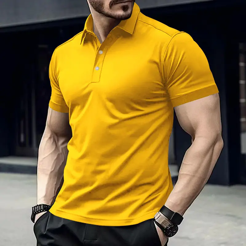 Men's White Polo Shirt Short Sleeve Summer Wear — feature 22