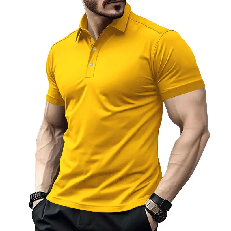 Men's White Polo Shirt Short Sleeve Summer Wear — feature 23