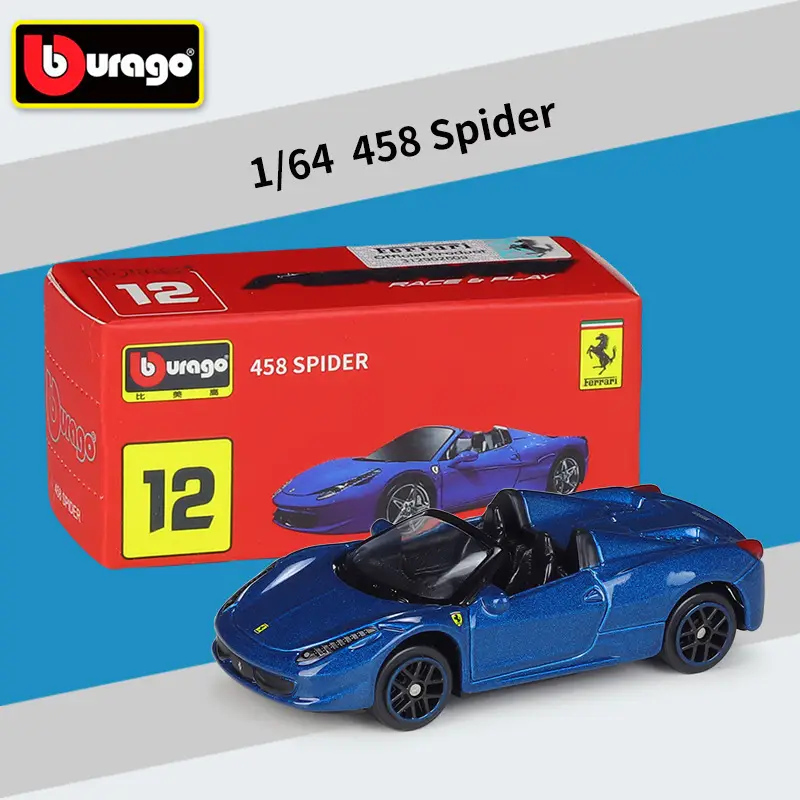 Bimei High 1:64 Italian sports car Three-inch Car Simulation Alloy Model Car Series Hardcover Edition Carton Packaging