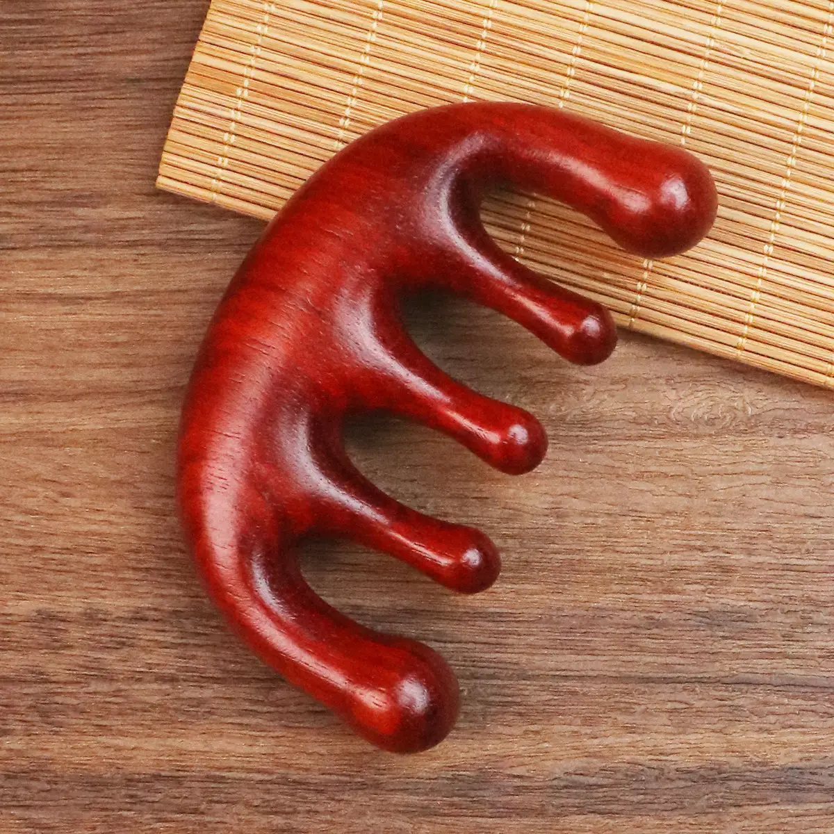 Wooden Scalp Massage Comb for Meridian Unblocking, 9.2cm x 5.8cm — feature 13