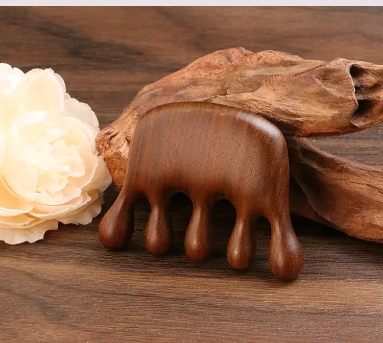 Wooden Scalp Massage Comb for Meridian Unblocking, 9.2cm x 5.8cm — feature 15