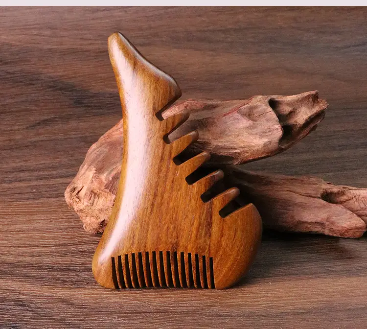 Wooden Scalp Massage Comb for Meridian Unblocking, 9.2cm x 5.8cm — feature 21
