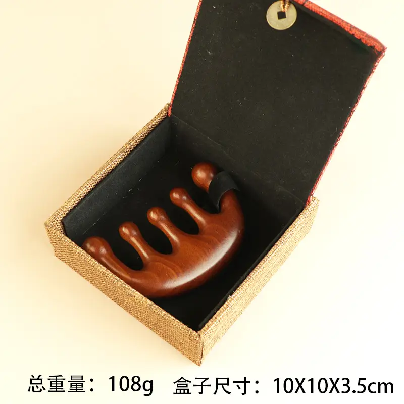 Wooden Scalp Massage Comb for Meridian Unblocking, 9.2cm x 5.8cm - Image 7