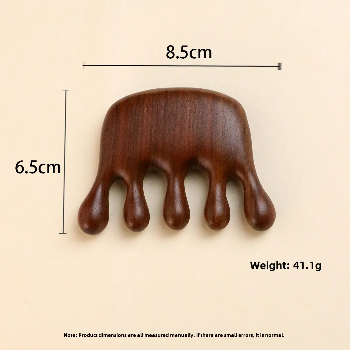 Wooden Scalp Massage Comb for Meridian Unblocking, 9.2cm x 5.8cm - Image 13