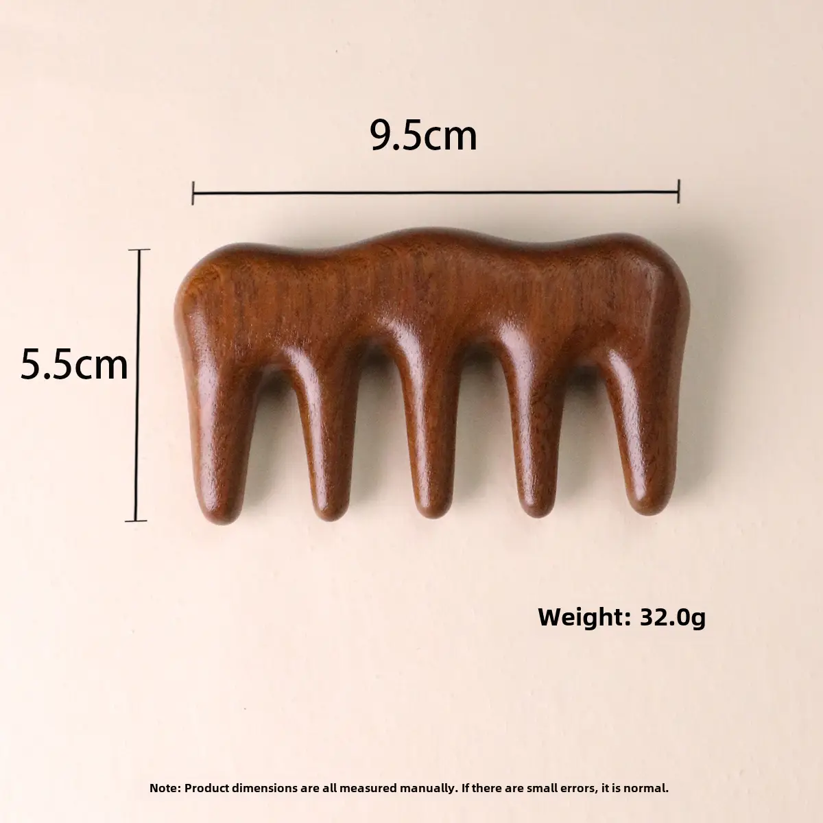Wooden Scalp Massage Comb for Meridian Unblocking, 9.2cm x 5.8cm - Image 24