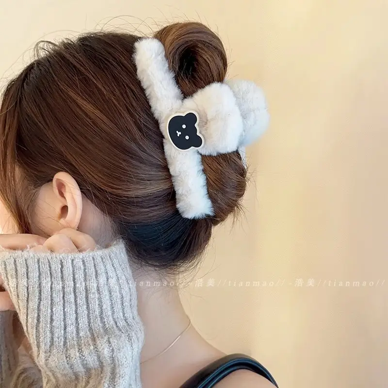 Cute Plush Bear Clip Hair Accessories for Girls - Image 9
