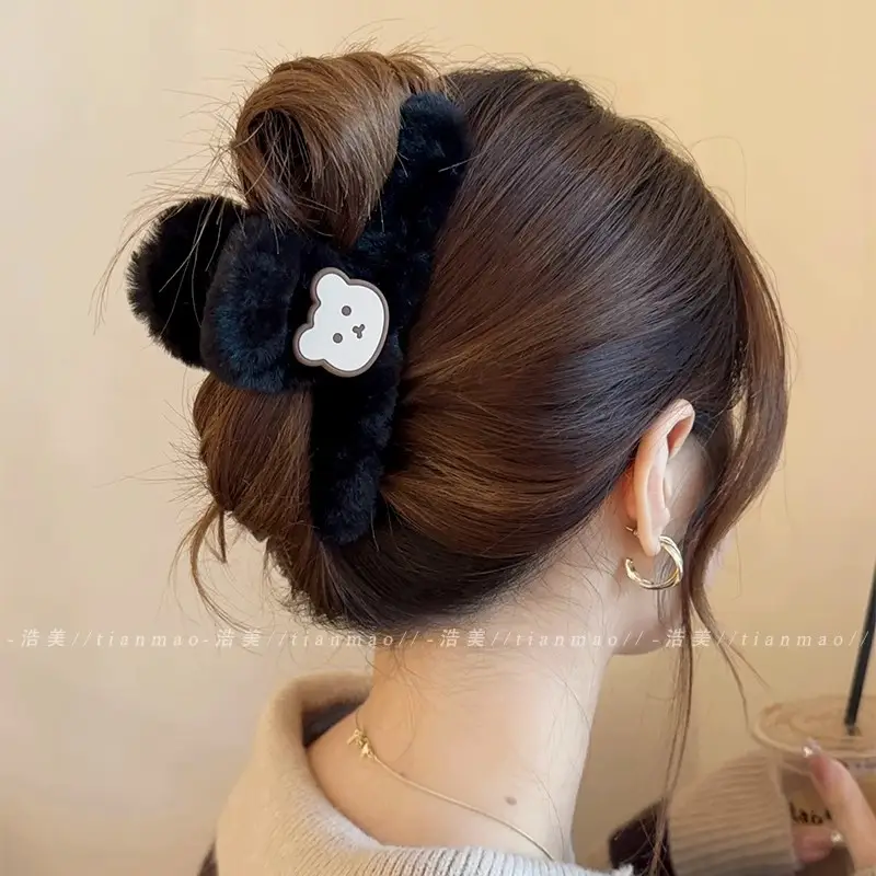 Cute Plush Bear Clip Hair Accessories for Girls - Image 10